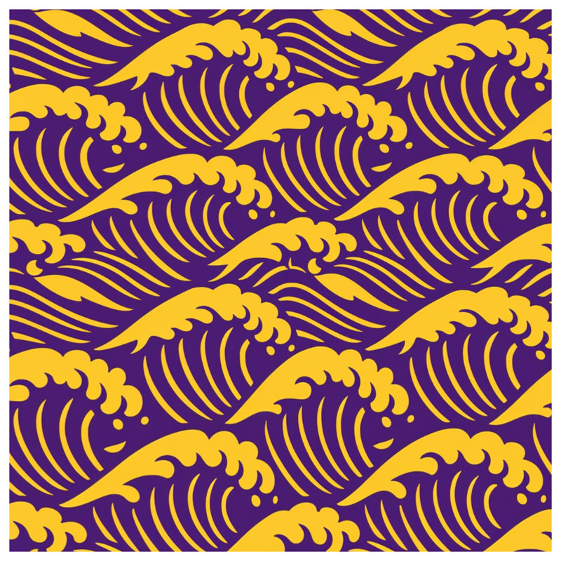 Yellow Waves Pattern Duvet Covers, Twin