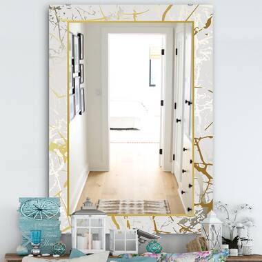 Marbled Marvelous 3 Glam Bathroom/Vanity Mirror East Urban Home Size: 24 H x 32 W