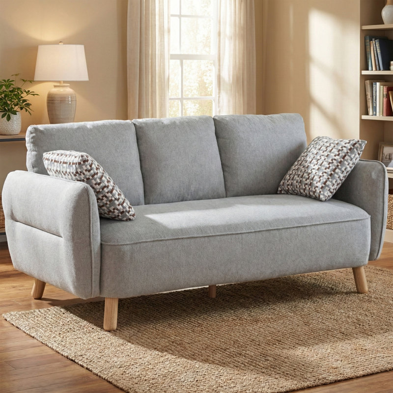Gladding 3 Seater Sofa, Light Grey
