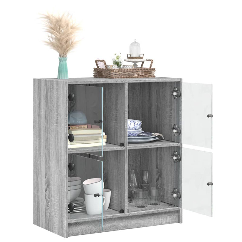 Mataia Rectangle Accent Cabinet, Grey Sonoma