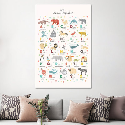Animal Alphabet - Wrapped Canvas Print