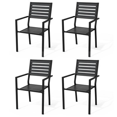 Devlin Outdoor Metal Dining Armchair (set Of 4)