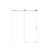 Frameless Shower Door 44-48" W x 76" H Clear Tempered Glass with Stainless Steel Handle-122662964