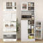 Armoire de rangement polyvalente avec huche et tablettes réglables pour la salle à manger organisée