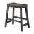 Set Of 2 Rustic Counter Stools, 25-Inch Backless Wooden Farmhouse Barstools With Faux Leather Seat, Distressed Finish, Space-Saving Design-420696125-420696124