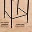 Vintage Suede/Velvet Diamond Pattern Upholstered High Back Bar Stool-1822455355