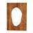 20-Inch Vintage Artisan Solid Rosewood Wall Mirror Rectangular Irregular Decorative Statement Piece