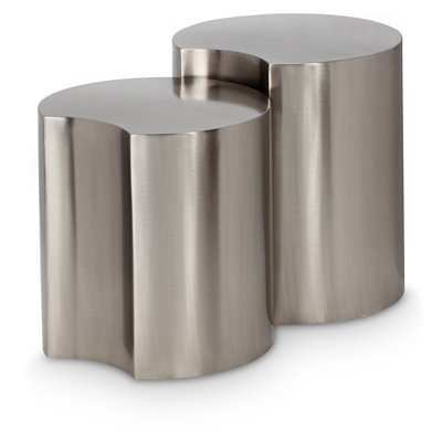 Ismah Iron Top End Table Set End Table