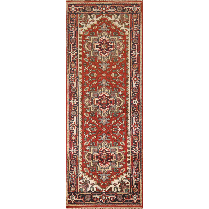 Tapis de couloir oriental en laine 3x8