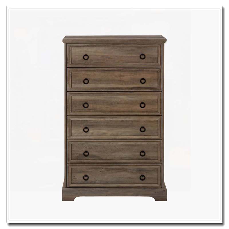 Commode 6 tiroirs Acceent, Brun