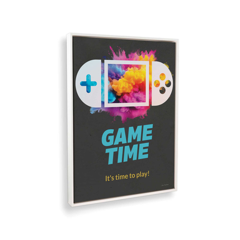 «Game Time» par Seven Trees Design, reproduction d'art, 18 W x 24 H, White, Framed Canvas