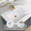 Dessus de meuble-lavabo double 72 po avec double lavabo intégré, comptoir sans couture blanc brillant, imperméable et facile à installer, remplacement du comptoir standard à 2 lavabos