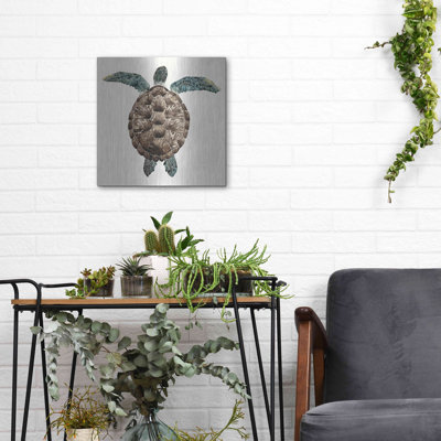 «Mosaic Turtle I» par Grace Popp sur métal