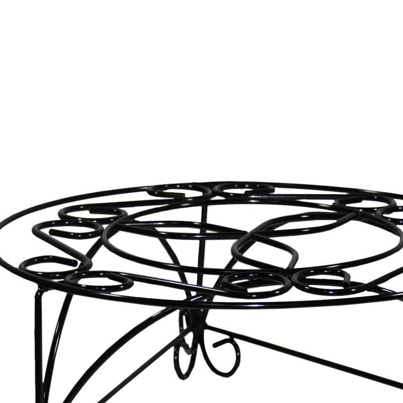 Support pour plante en métal coulé de 6,14 po de hauteur, 14,4 po - Pièce de décoration élégante et moderne