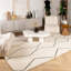 Tapis intérieur / extérieur à treillis beige / noir 5 pi x 8 pi (5 pi 3 po x 7 pi 7 po) Lenya de Branch Branch-566972002