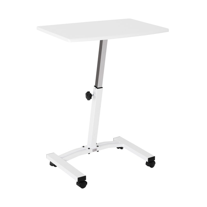 24'' W Rolling Desk or Stand with Wheels, White