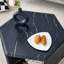 Table basse hexagonale en panneau de fibres à densité moyenne avec autocollants à motifs et rangement multi-trous-1847702396