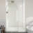 Ember Series 78 In. X 34 In. Framed Arch Fixed Shower Screen Door In Brushed Nickel With 8Mm Tempered Clear Glass-119440736-119440733