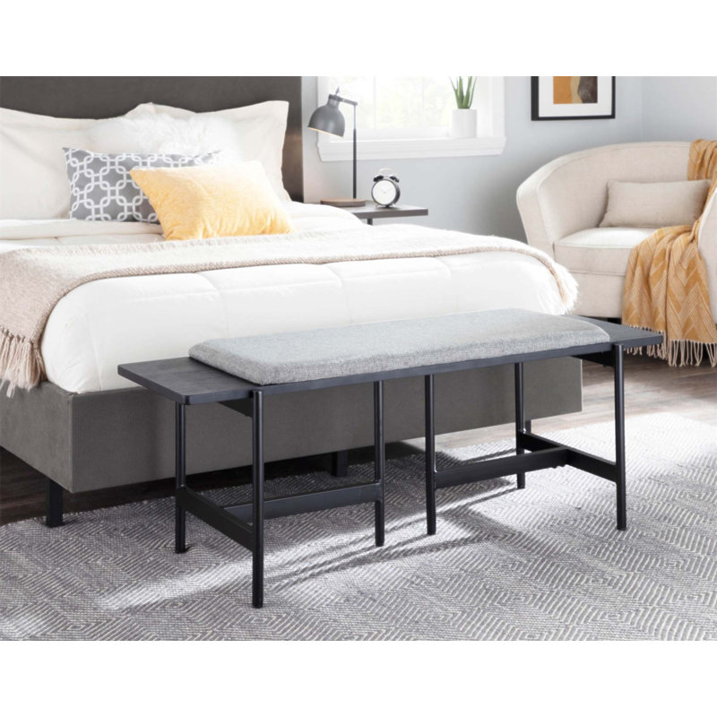 Banc en métal et tissu Chloe