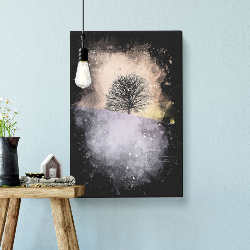 A Winter Tree At Sunset - Wrapped Canvas Print, 76cm H x 50cm W x 3cm D