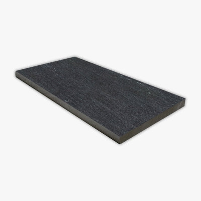 Black Concrete Exterior 12x24 Porcelain Unglazed Bullnose Coping