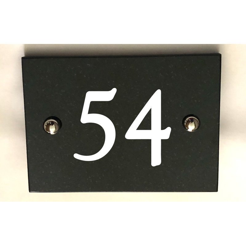 Brumby 10cm H Reflective Stone House Number, 54