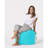 Turquoise Garden Pouffe with 100% Original Bead Styrofoam, 17.7 x 17.7 x 17.7 inches | Waterproof 100% Polyester Fabric, Hidden Zipper System | Stylish & Modern Seating for Outdoor Entertainment & Relaxation-254448362