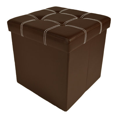 Faux Leather Ottoman