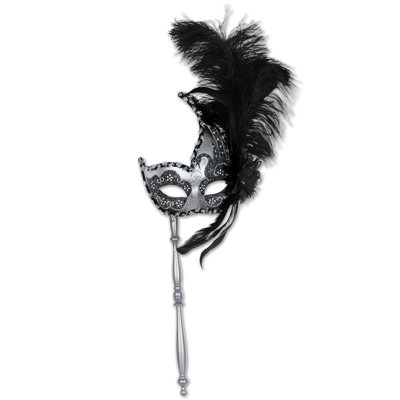 Costume Mask with Stick - Pack of 12