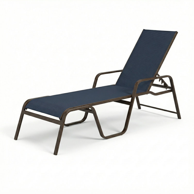 Chaise, Dupioni Sapphire Sling/Bronze Age