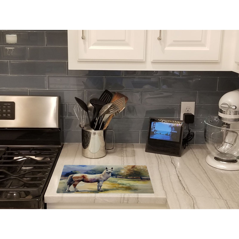 Llama Glass Cutting Board Large