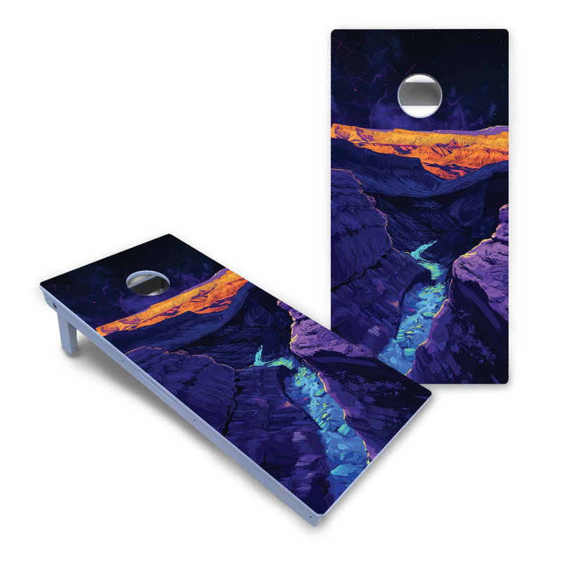 Ensemble de cornhole en composite tout-temps Capitol Reef National Park at Night, Ajouter un étui et des lumières