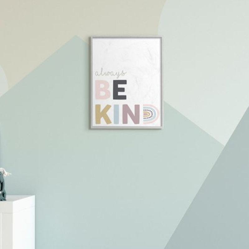 «Always Be Kind Expression» par Angela Nickeas - reproduction d'art textuel, Estampe numérique Farmhouse, H 14 po x l 11 po