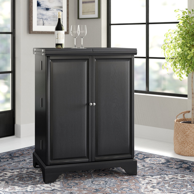 Armoire de bar Hedon, Noir