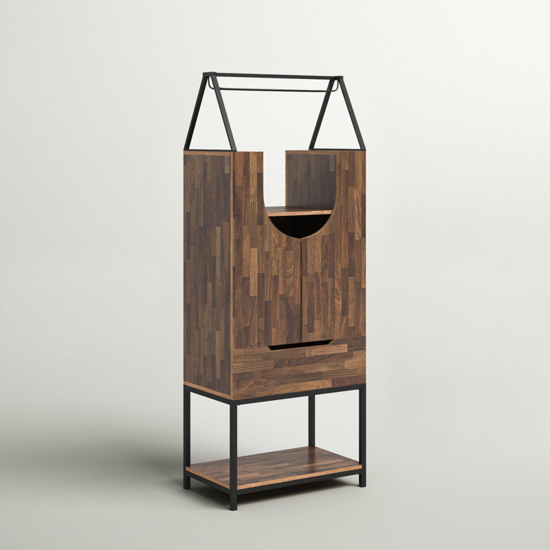 Frenchboro 26.77'' Bar Cabinet, Light Hickory