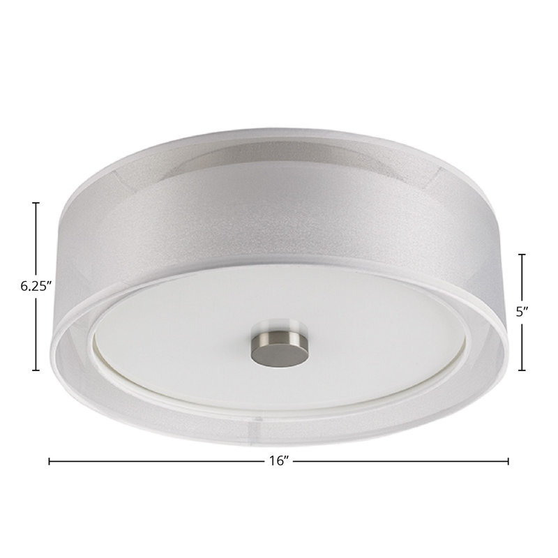 Plafonnier encastré 3 lumières Jabrayah, H 6,25 po x l 16 po x P 16 po