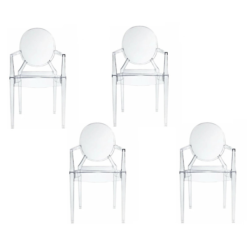 Chaise de salle à manger à dossier plein empilable Kitron