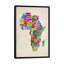 "Typographie carte d'Afrique II" par Michael Tompsett, impression sur toile-1835286528-1835286530-1835286529