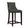 Upholstered Counter Stool with Solid Wood Frame