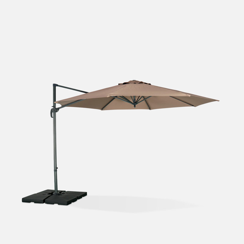 Andrian 350cm Cantilever Parasol, Beige Brown