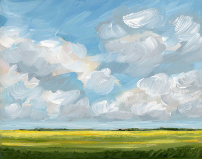 Vast Sky Yellow Field by Nicole Walsh — Landscape Wall Art, Size, Format, Frame Color