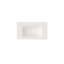 Vasque de salle de bain en résine de pierre à surface solide - Blanc mat, hauteur 12,8 cm, largeur 45,2 cm, profondeur 81 cm, poids 15,2 kg. Durabilité exceptionnelle, entretien facile, installation adaptable. Évacuation optimale des eaux.