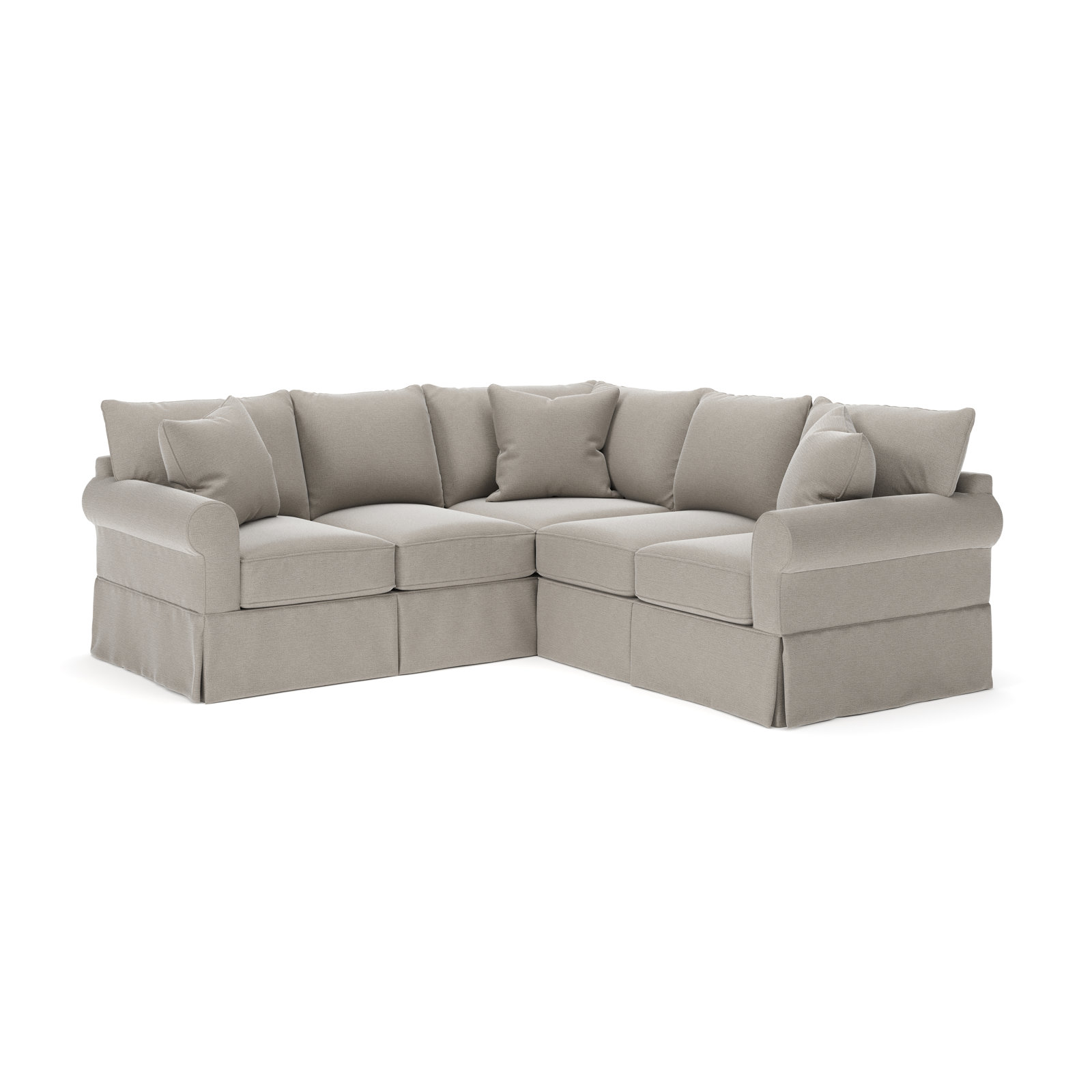 Amari Sectional, Left Hand Facing, Drusky Linen Sustain® Basketweave