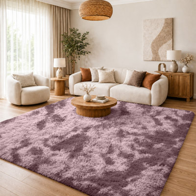 Adeolu Solid Colour Shag Area Rug
