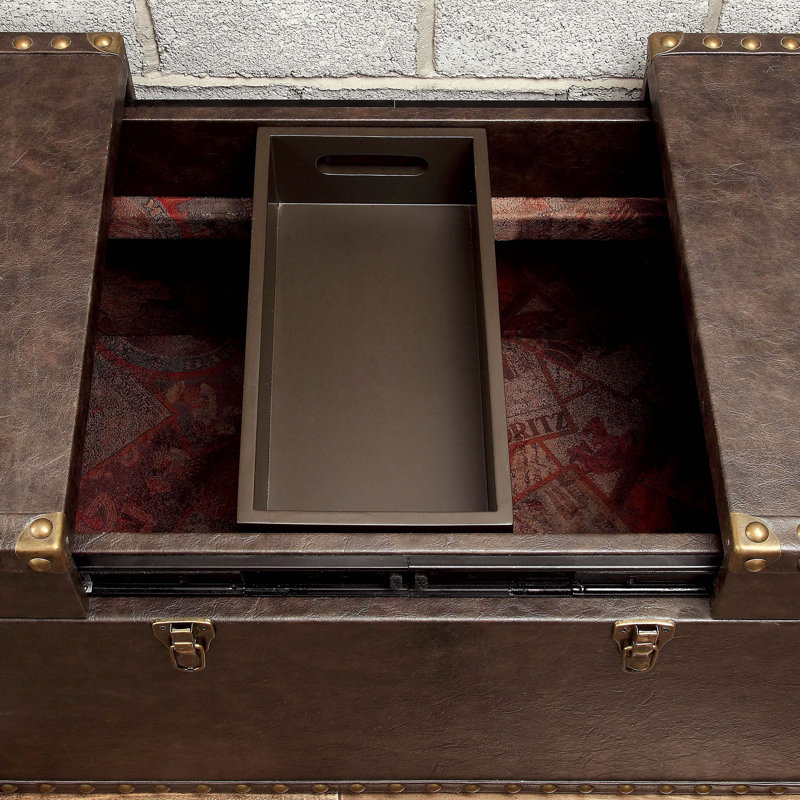 Faux Leather Upholstered Storage Bench