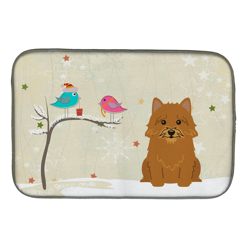 Tapis de noël entre amis norwich terrier