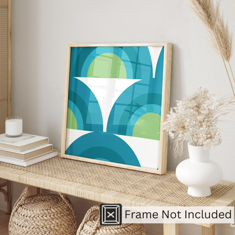 Motif de formes abstraites abstraites, reproduction d'art asiatique sans cadre, H 12 po x l 12 po