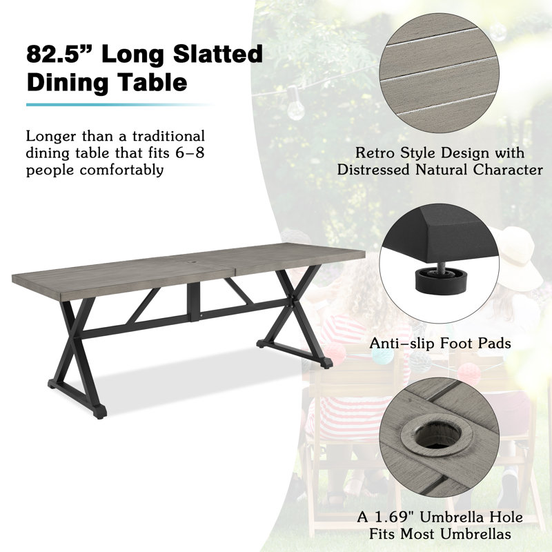 Azur Patio Rectangular Dining Set With Sunbrella® Cushions, 8