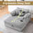 47" Single Oversize Upholstered Sofa Single Deep Seating Chair With Storage Ottoman Suitable For Living Room, Bedroom, Lounge-2003721561