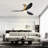Loritta 52'' 3 - Blade Large Indooor Ceiling Fan With Light Kit and Remote, 3 LED Colors, 6 Speed Noiseless DC Motor, Timer-1564038048